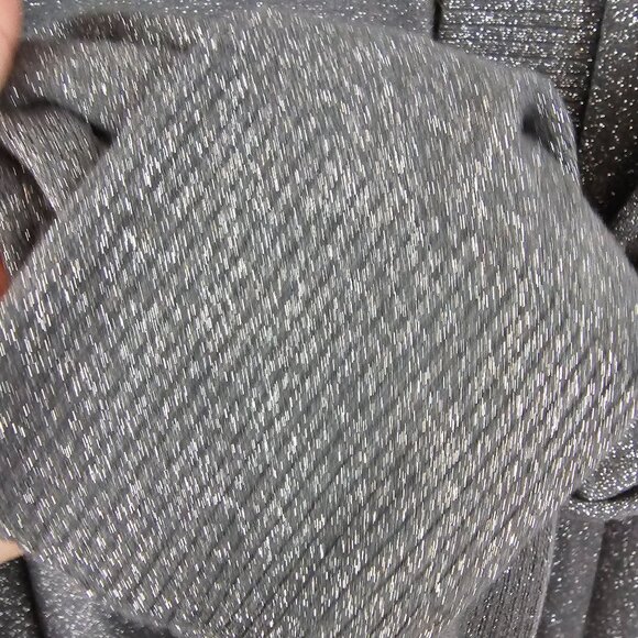 Womens Business Casual Officewear Comfy Cardigan Metallic Gray Worthington LG - Picture 9 of 10